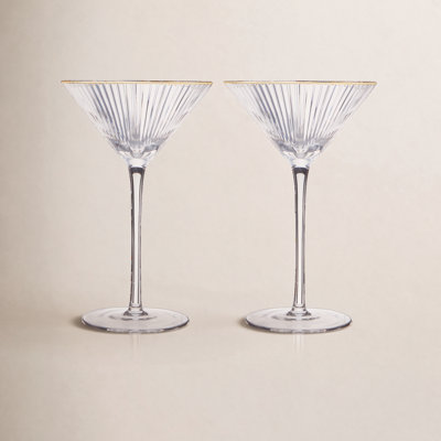 Meridian Crystal Martini Glasses