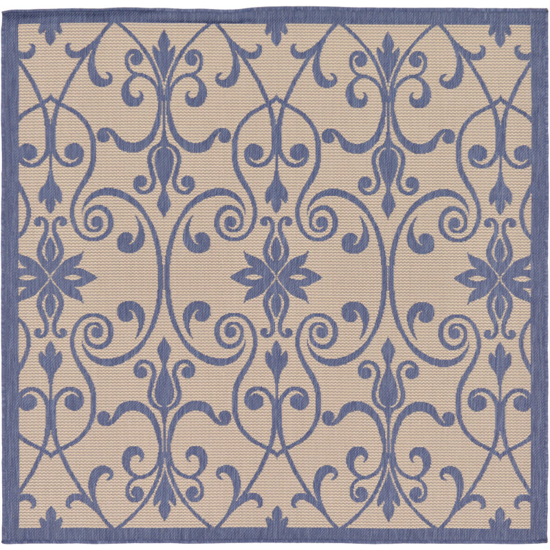 Hoyne Geometric Indoor / Outdoor Rug, Square 6'1"