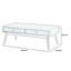Table basse 2 tiroirs en bois avec pieds évasés, brun noyer