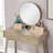 Contemporary Wood Vanity and Stool Set-1817994477