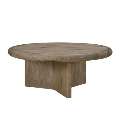 Knotty English Oak Round Cocktail Table