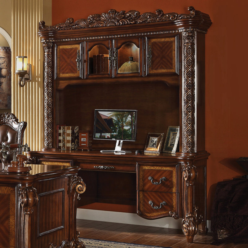 Bureau d'ordinateur et huche ACME Vendome, cerisier