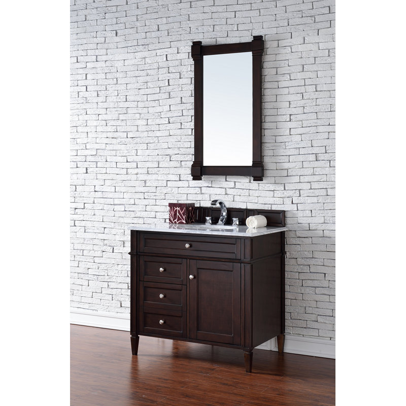 Brittany 36'' W Single Bathroom Vanity Base, Bright White