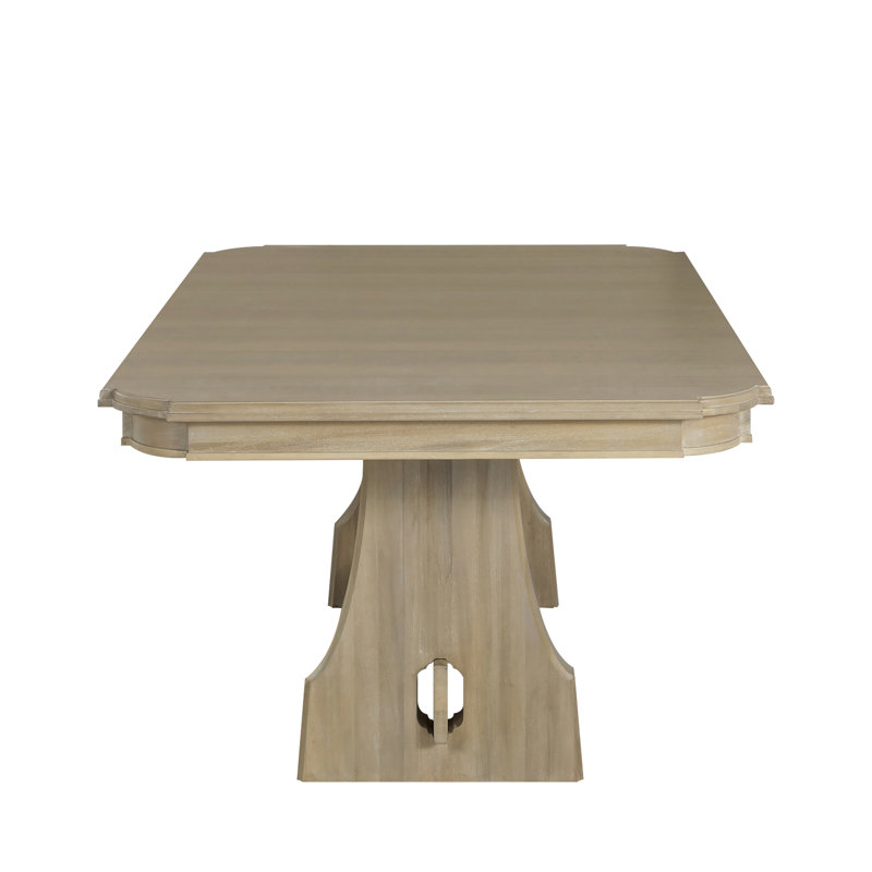 Maris Mahogany Rectangle Trestle Extension Dining Table - 78 In. W X 30 In. H