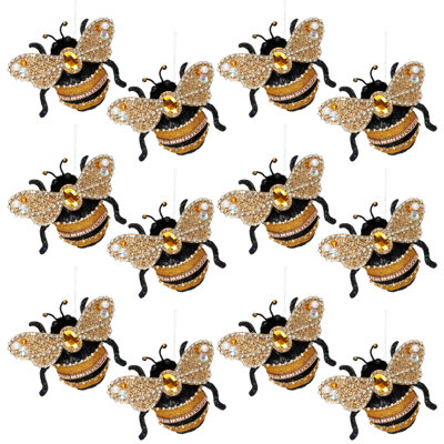 Jeweled Bee Ornament, 4.5 Inches