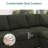 Abramson U-Shaped Corduroy Modular Sofa Bed with Storage-948214303