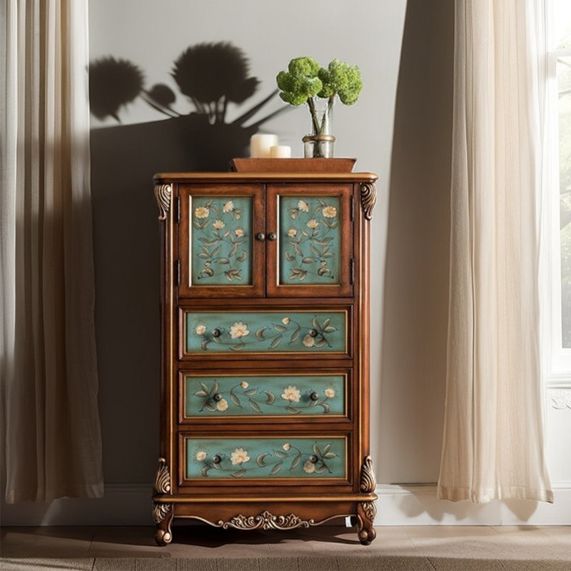 Spacious Storage Cabinet with Artistic Designs