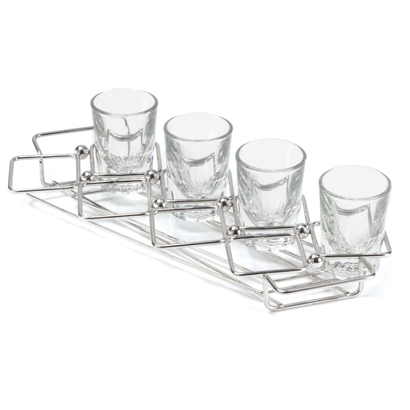4-82018 - Plateau à dessert 11,75 po x 3,25 po avec 8 supports carrés, 1,25 po de hauteur (pour SW-1435)