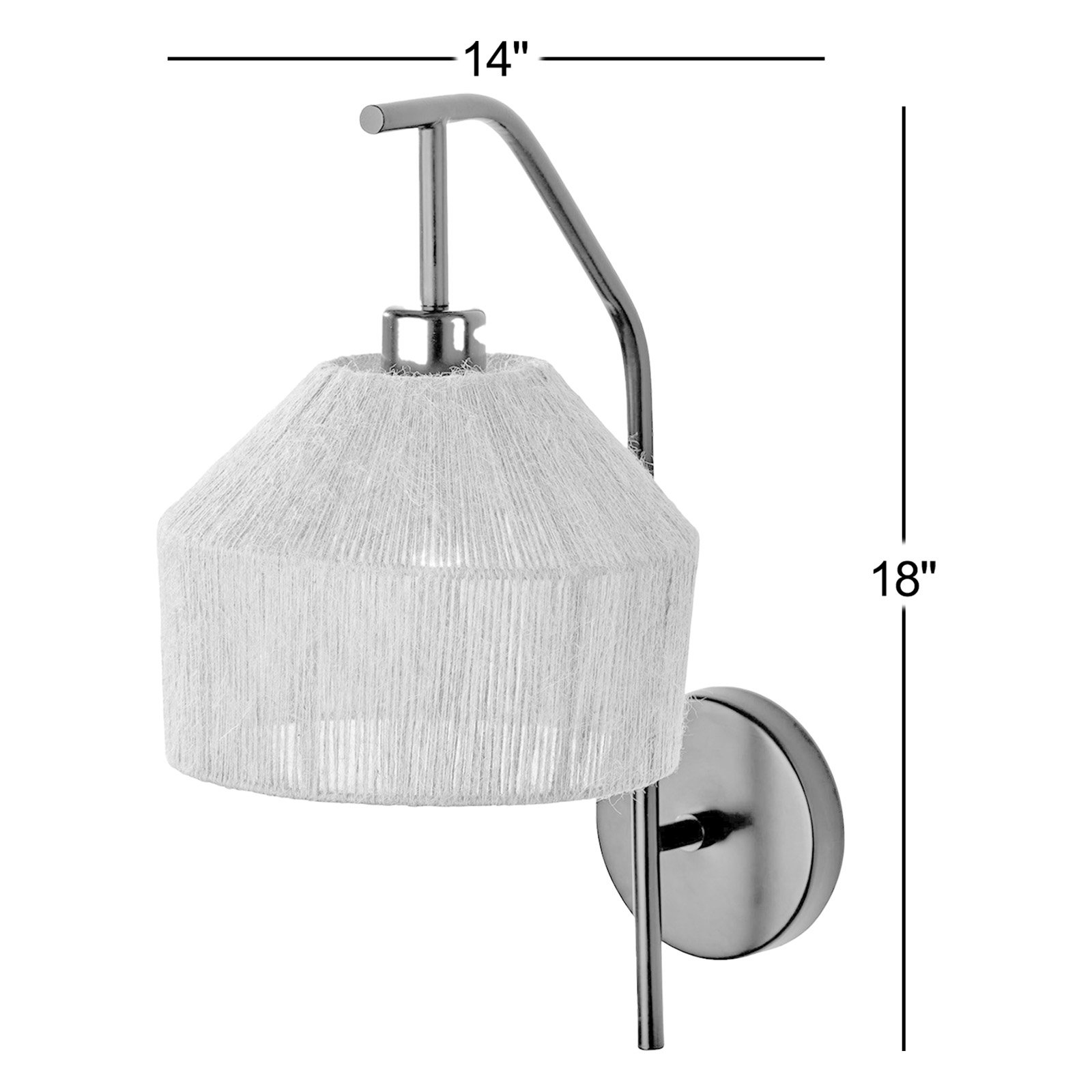 Single Light Dimmable Armed Sconce