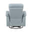 Fauteuil inclinable et pivotant en cuir bleu-629436650