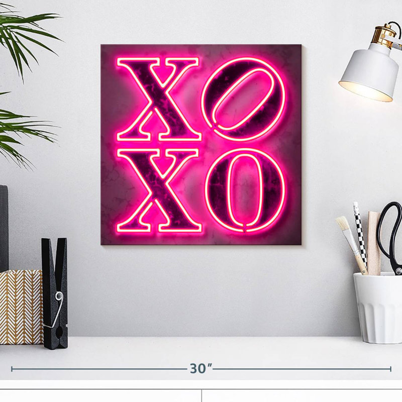 Glowing Xoxo, 16" H x 16" W
