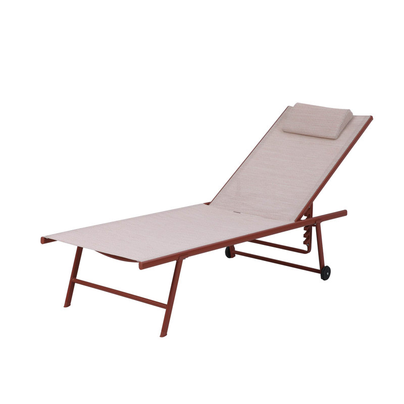 Travis Sun Lounger, Terracotta