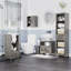 Armoire de rangement à piédestal Kleankin, armoire de salle de bain sous lavabo avec 2 portes et tablette ouverte, meuble-lavabo, gris