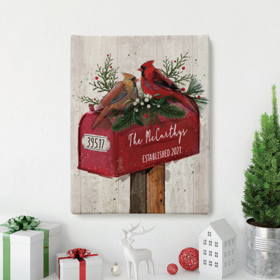 " Cardinal Couple On Mailbox "