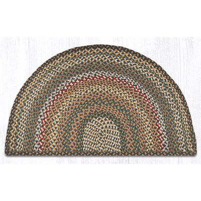  Large Jute Rug Slice Accent 24"x39"