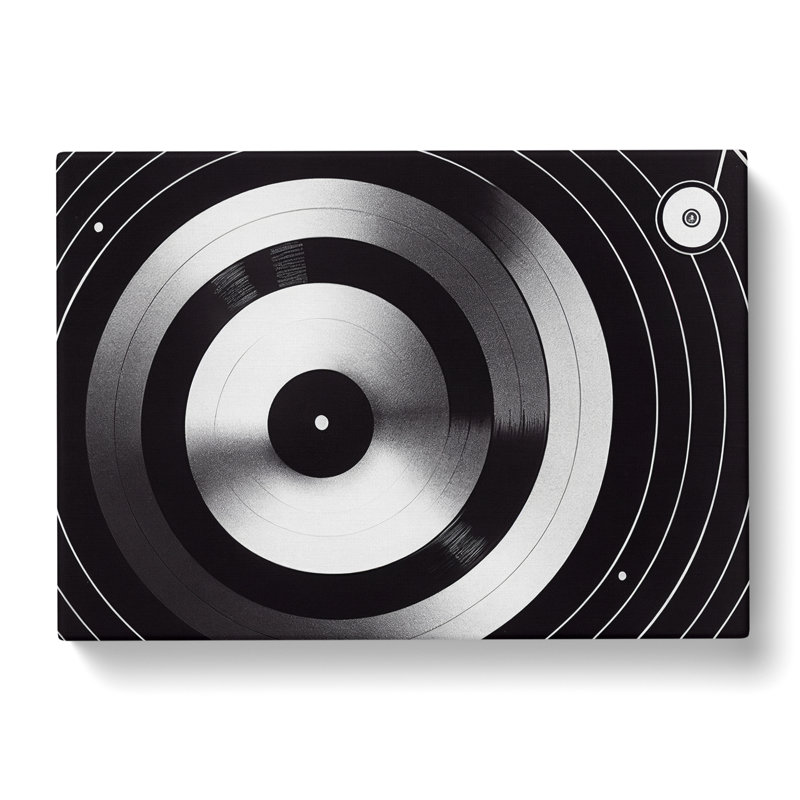 Expressive Vinyl Record Art - Wrapped Canvas Print, 35cm H x 50cm W x 3cm D