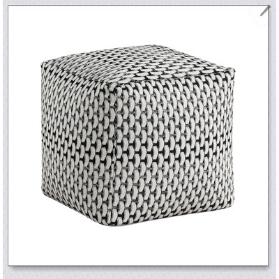 Square Pouf Jacquard Fabric Upholstery Modern Ottoman, Footstool, Non-Slip Floor Pouf, Bean Bag Chair, 1Pc Sitting Pouf
