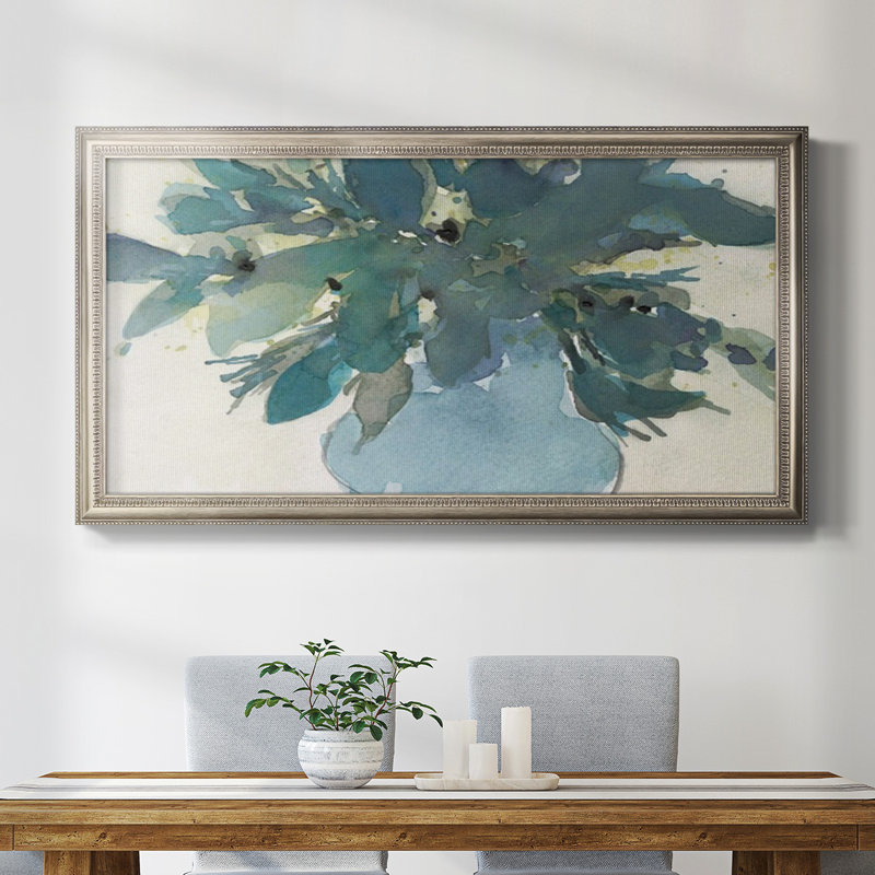 «Blue Vintage Charm I», reproduction d'un seul cadre photo sur toile, H 25 po x l 45 po x P 1 po