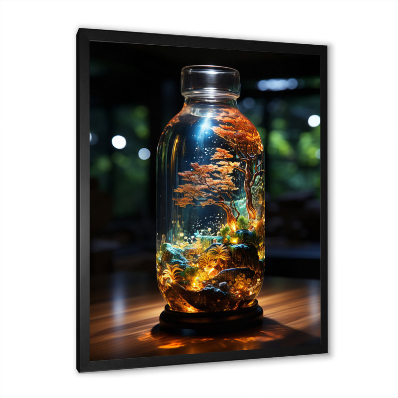 Edoire Mills Autumn Mill Reflection II - impression, Cadre simple noir, H 32 po x l 16 po x P 1 po