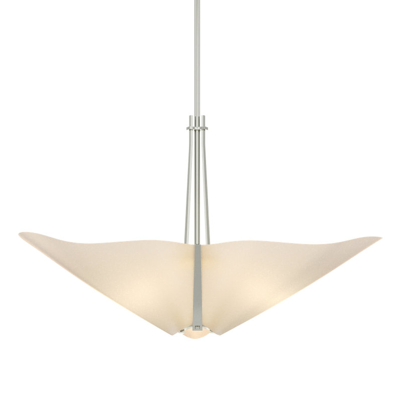 Lustre géométrique unique à 3 lumières Kirigami, Sterling