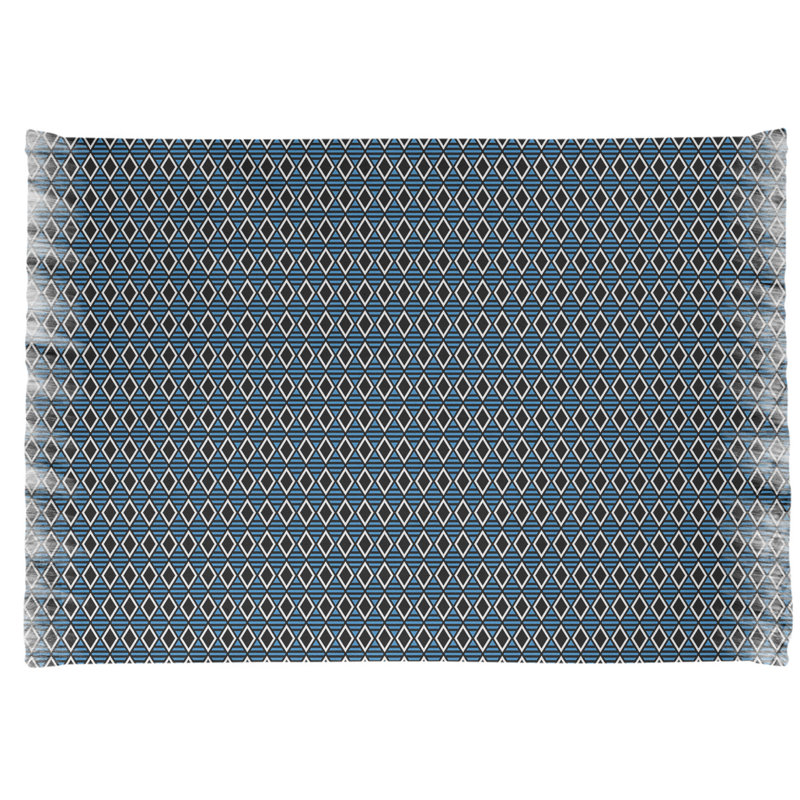 Tapis bleu/noir à carreaux géométriques classic Mcguigan, Oui