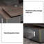 Bureau double 70,87 "en L brun et gris avec armoire latérale et serrure à combinaison-2029735123