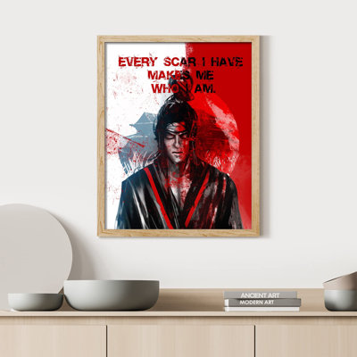 " Black and Red Ninja Samurai Blood Swordsman " Print