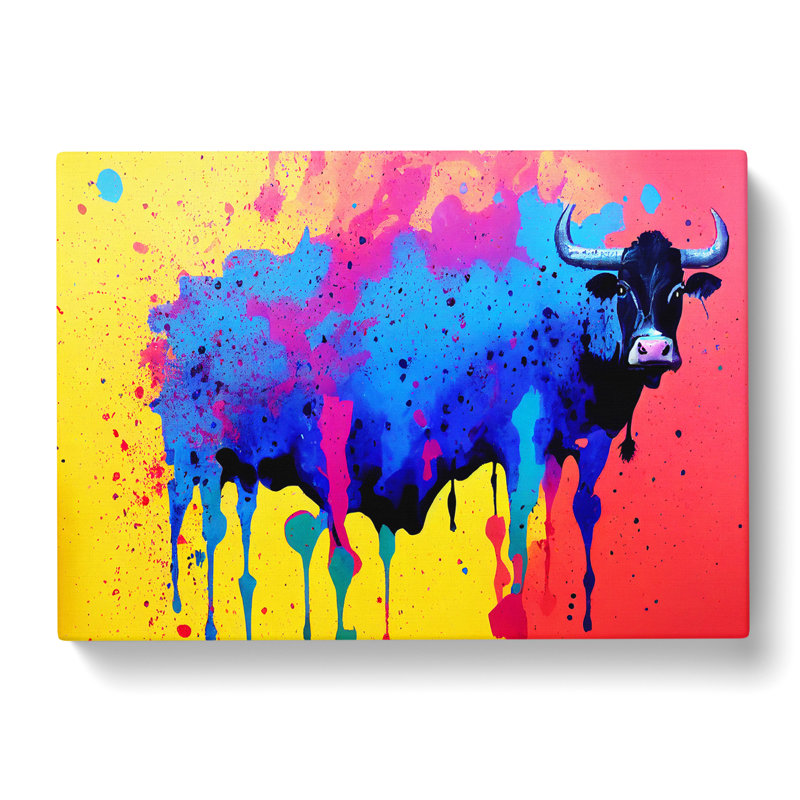 Cow Splash Vol.1 Abstract - Wrapped Canvas, 35cm H x 50cm W x 3cm D
