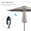 295cm Tilt Market Parasol