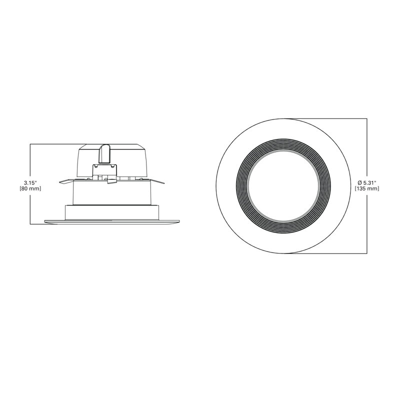 Ensemble d'éclairage encastré ultra-plat 4 po DEL Remodel