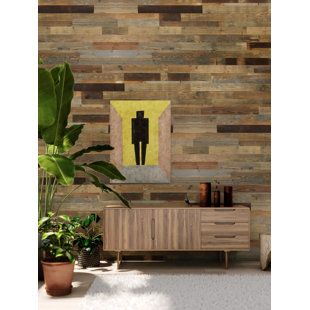Panneau mural en bois récupéré 4,53 po x 35,4 po brun récupéré