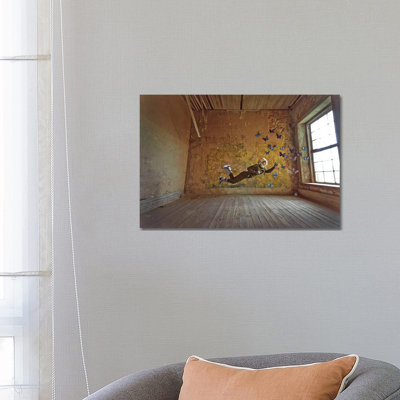 The Lonely Astronaut Xvii by Karen Jerzyk - Wrapped Canvas Print
