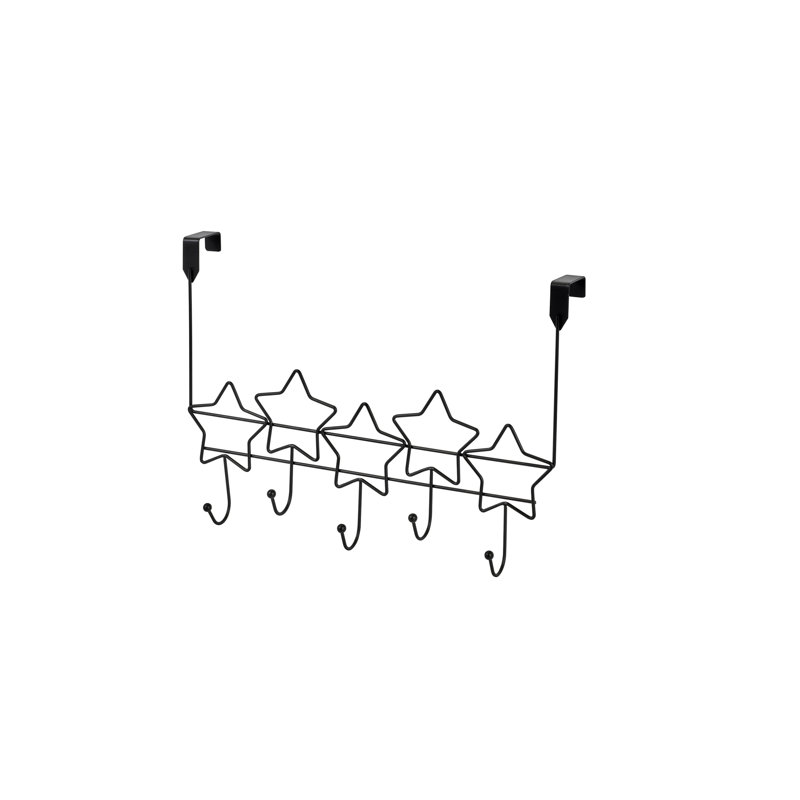 Stars Over Door Storage Hooks, Matte Black