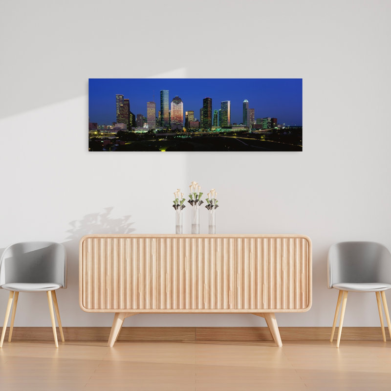 Art contemporain de Houston, architecture abstraite de la ville de Houston, H 48 po x l 16 po