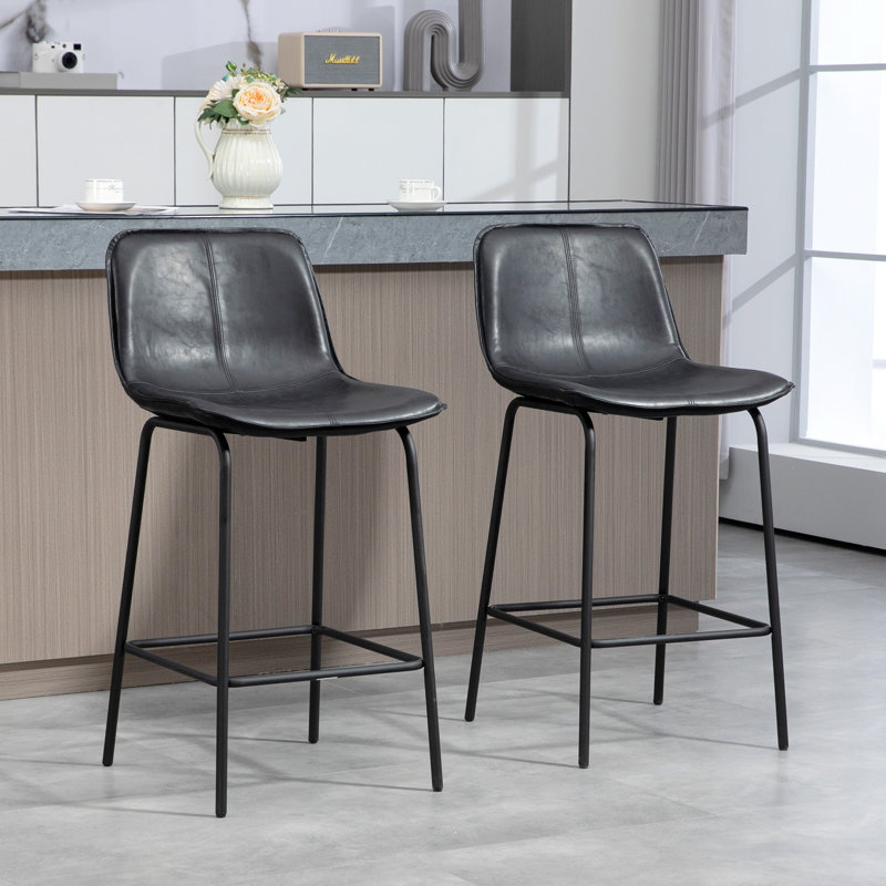 Tabouret de comptoir 26 po Ransell, Noir