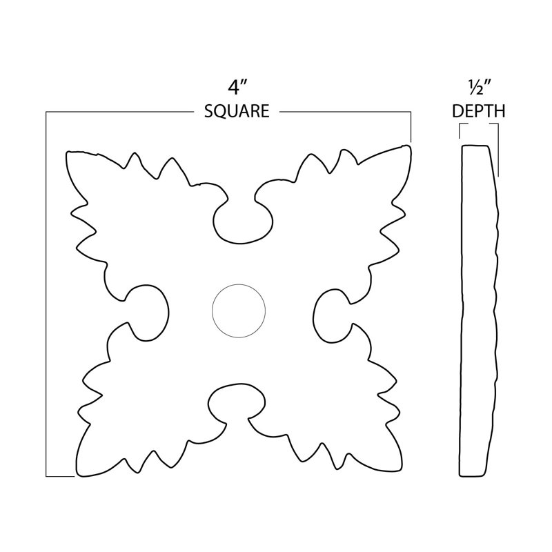 0.5" x 4" Resin Decorative Accent Tile