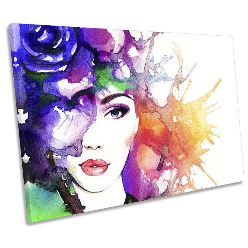 Fashion Beauty Hair - Wrapped Canvas Print, 61cm H x 91.4cm W x 4cm D