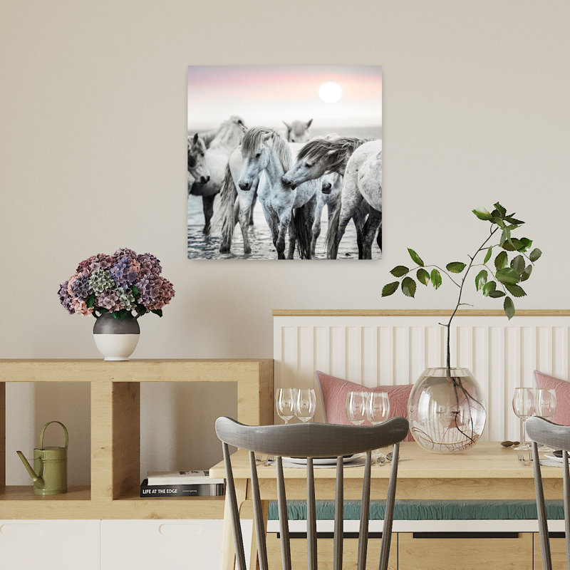 Petit cheval contemporain, art animalier, H 18 po x l 18 po