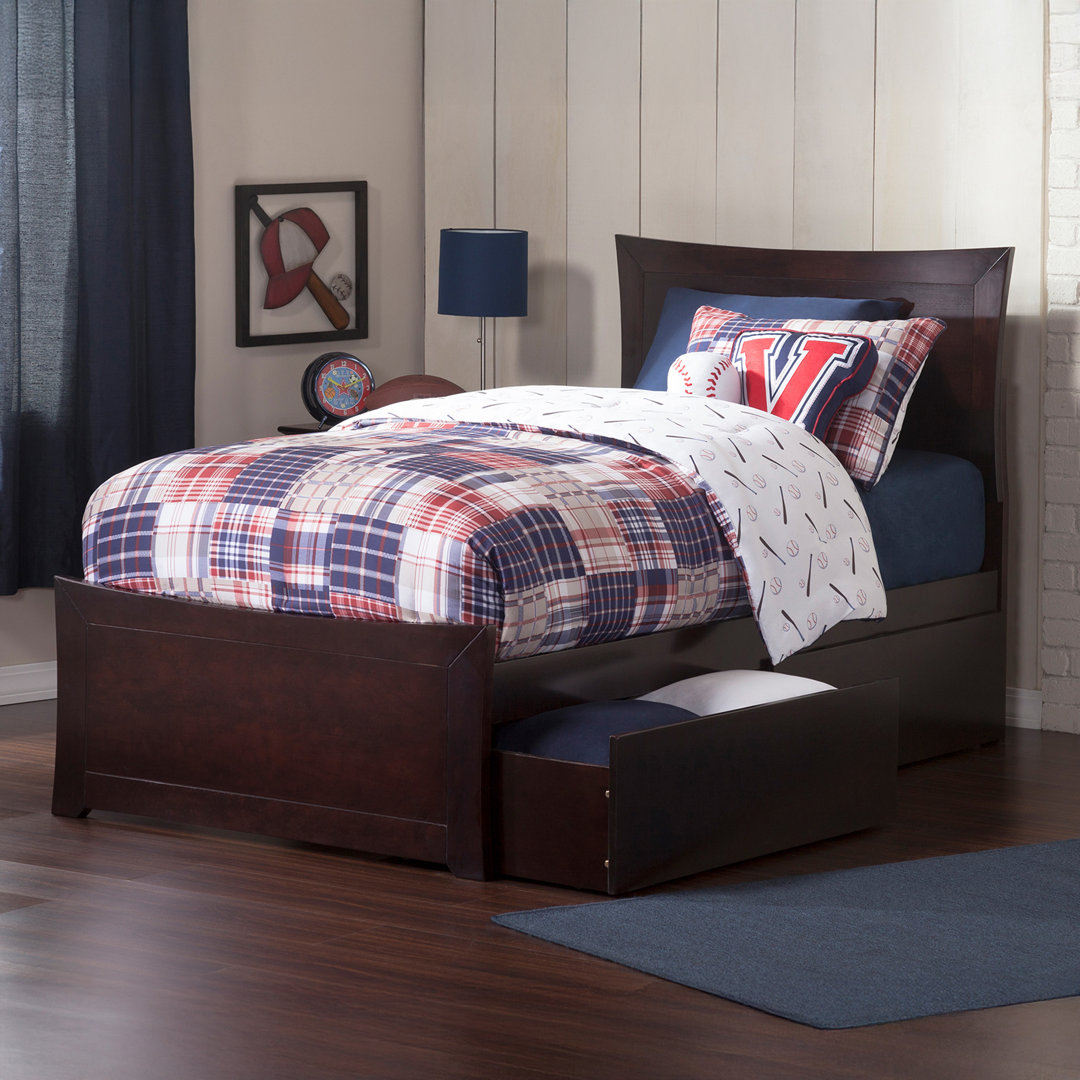 Daury Solid Wood Platform Bed with Matching Footboard and Storage Drawers Harriet Bee Bed Frame 