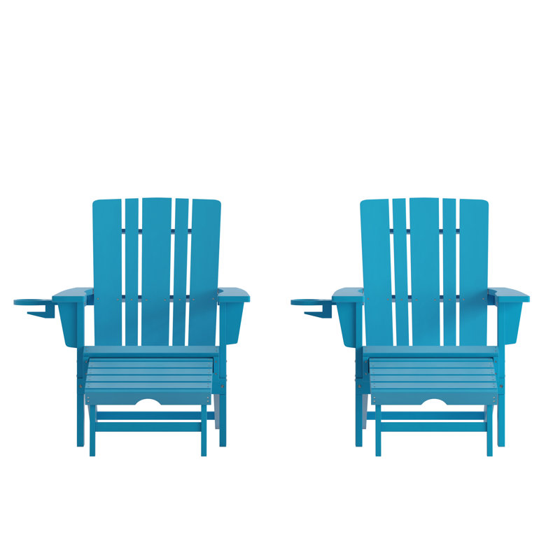 Chaise Adirondack en plastique, Bleu