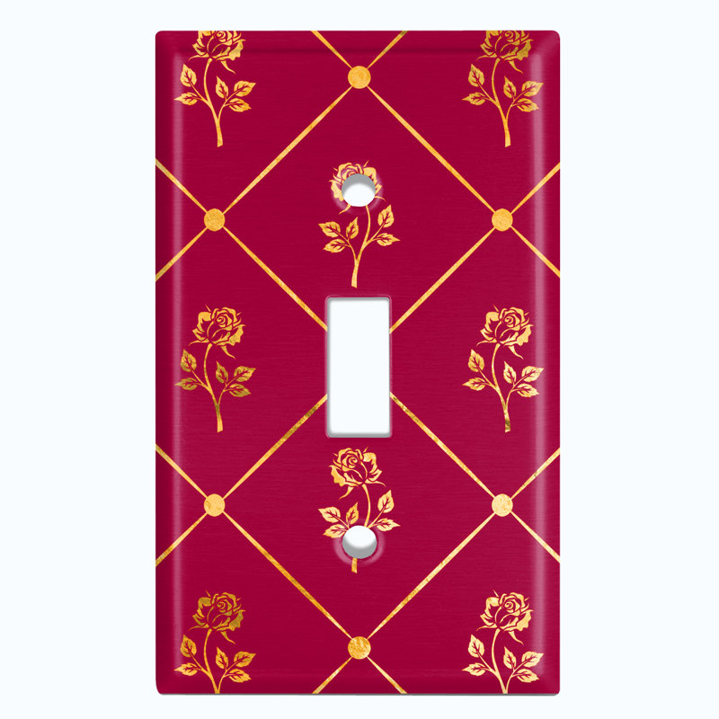 Patterned 1 - Gang Toggle Light Switch Standard Wall Plate