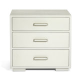 Portia 3 - Drawer Solid Wood Nightstand