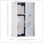 Armoire à pharmacie murale verrouillable à 3 niveaux Kleankin, structure en acier inoxydable et porte en verre