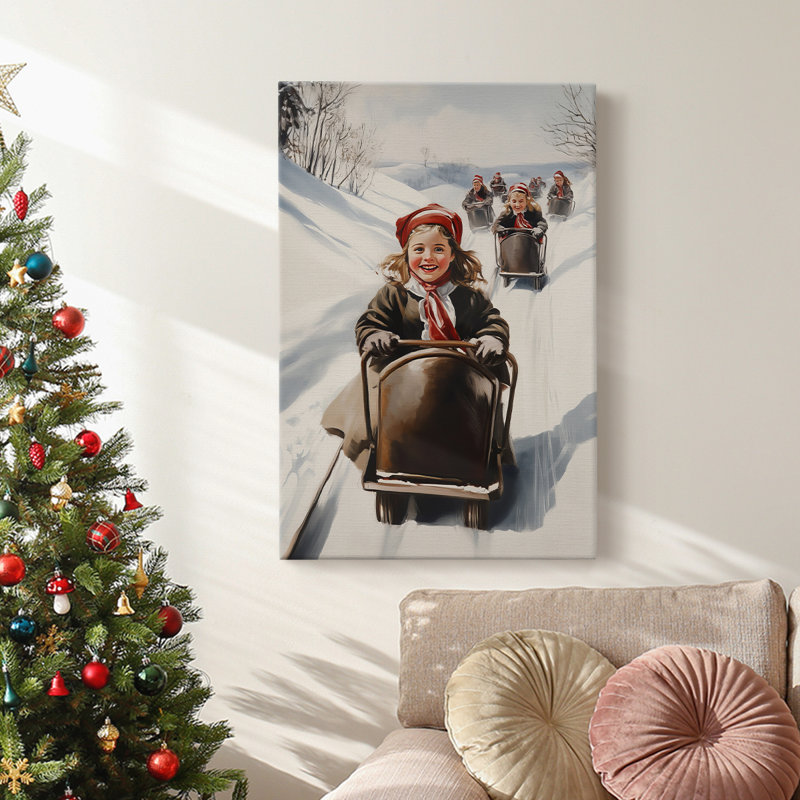 Art des Fêtes de Noël - Toile tendue avec châssis - Série 2-XXIX, H 18 po x l 12 po