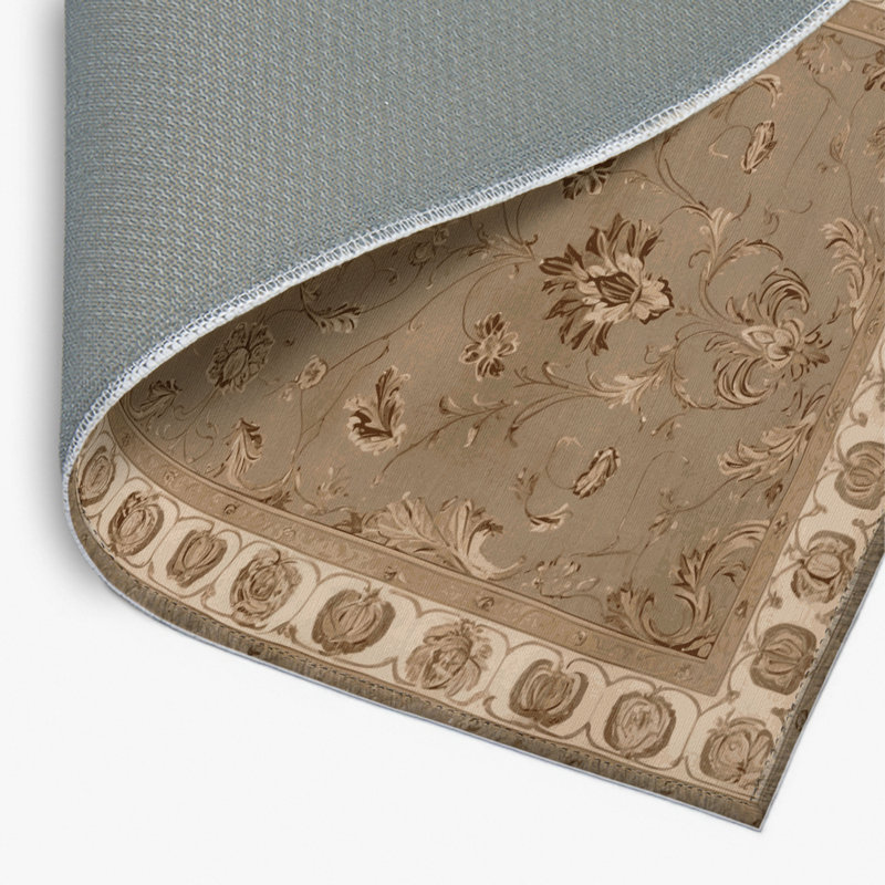 Tapis beige français d'intérieur et d'extérieur, Rectangulaire 8 pi x 10 pi