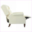 Fauteuil inclinable inclinable avec dossier classique à oreilles, pieds en bouleau massif Repose-pieds extensible, beige | Chenille