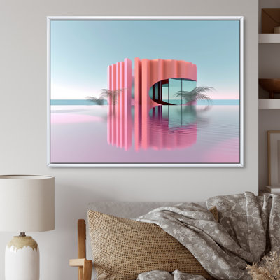 " Futuristic Minimal Pink Architecture "