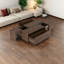 Table basse rectangulaire à plateau coulissant avec 2 tiroirs et 2 rangements cachés pour le salon 47,2 po