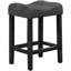5 pièces de comptoir gris anthracite pour salle à manger: table carrée en bois d'ingénierie de 36 pouces et 4 tabourets en mélange de lin de hauteur, 4 places, installation facile et rapide avec design transitionnel, bois franc, sièges rembourrés en lin,
