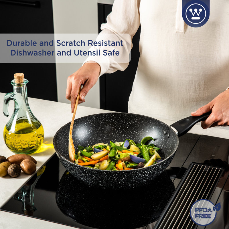 Westinghouse Wok Non Stick 30 cm Marble, Black